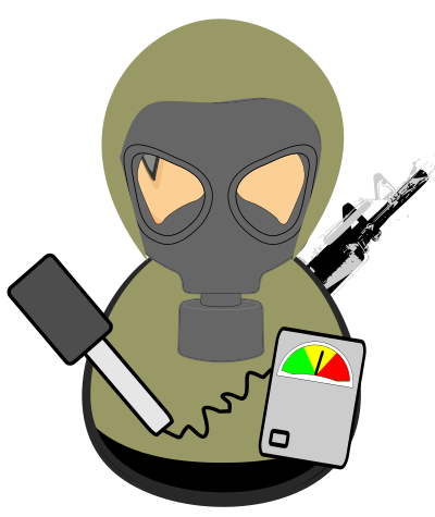 First responder - HAZMAT military worker clipart