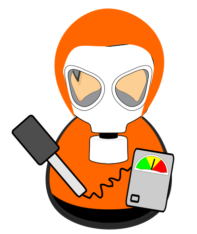 First responder - HAZMAT team worker clipart