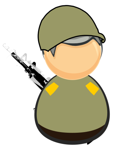 First responder icon - army / soldier clipart