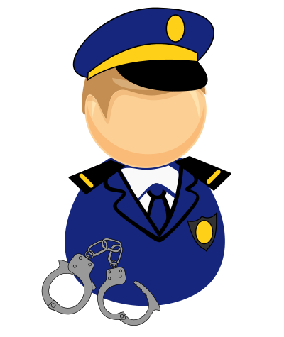 First responder icon - policeman clipart