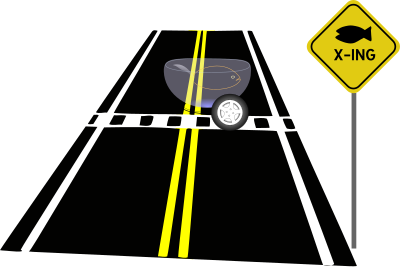 Fish Crossing clipart