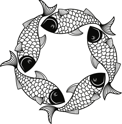 Fish Frame Star clipart