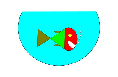 Fish in aquarium clipart