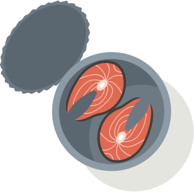 Fish in Metal Can clipart