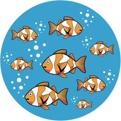 Fish in water clipart
