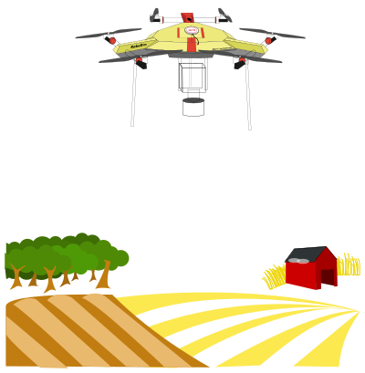 "Fish-King" drone / UAV land sensing / monitoring clipart