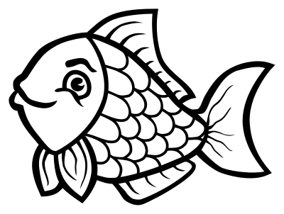 Fish - lineart clipart