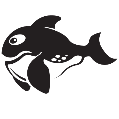 Fish silhouette monochrome clip art clipart