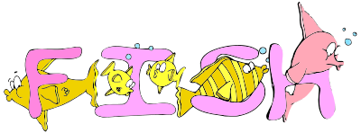 Fish Typography clipart