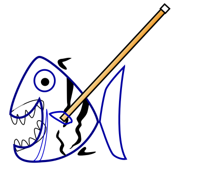 Fish with Pointer clipart