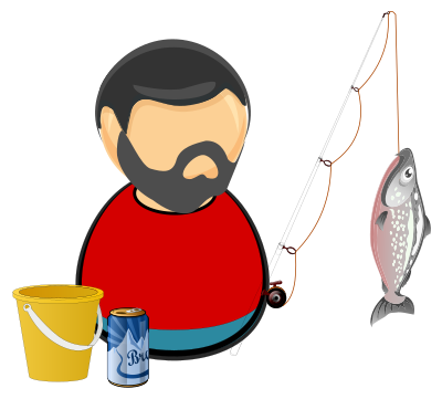 Fisherman / angler clipart