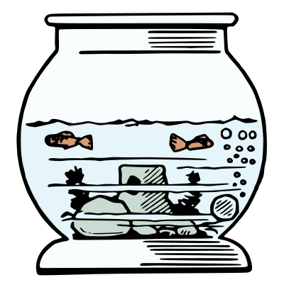 Fishtank with Fishes clipart