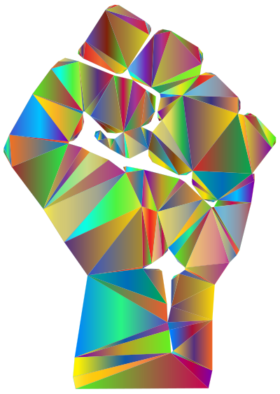 Fist Low Poly clipart