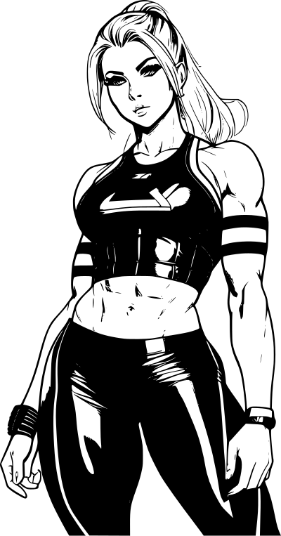 Fitness model clipart
