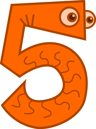 Five - animal clipart