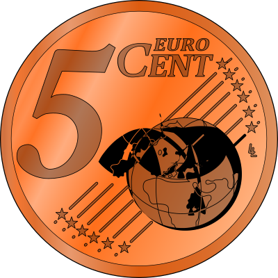Five euro cent clipart