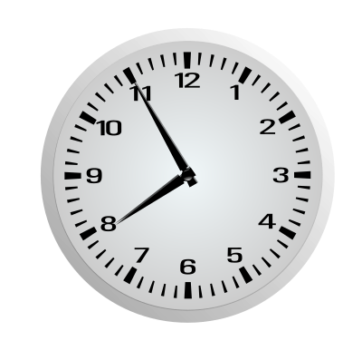 Five Minutes Before Eight - 7:55 clipart