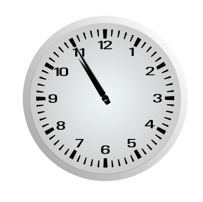 Five Minutes Before Eleven - 10:55 clipart