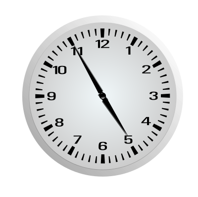 Five Minutes Before Five - 4:55 clipart