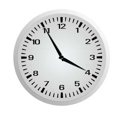 Five Minutes Before Four - 3:55 clipart