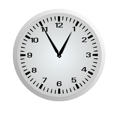 Five Minutes Before One - 12:55 clipart