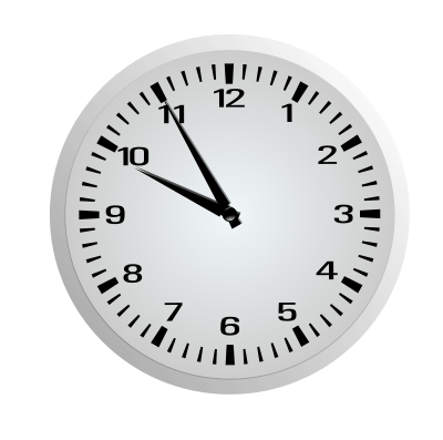 Five Minutes Before Ten - 9:55 clipart