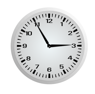 Five Minutes Before Three - 2:55 clipart