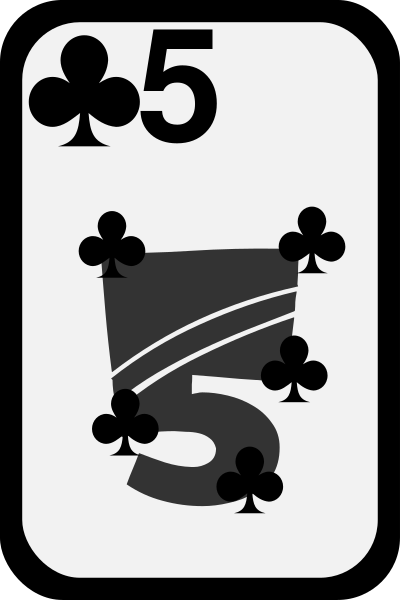 Five of Clubs clipart