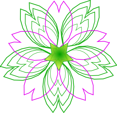 Five-petalled flower clipart