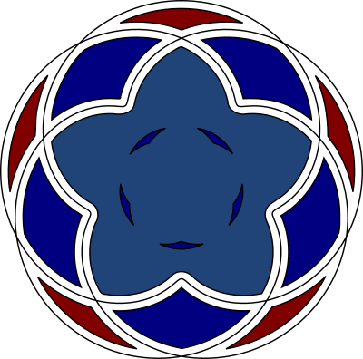 Five Point Spirograph - 2 clipart