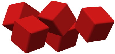 Five red dice clipart