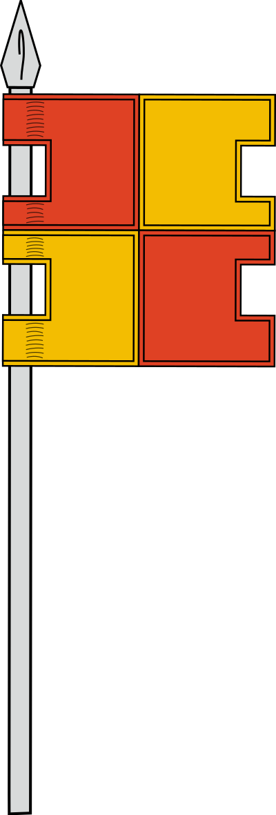 Flag and pole clipart