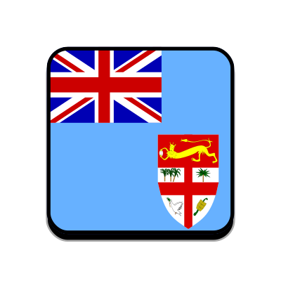 Flag and shield as a button (fj) clipart