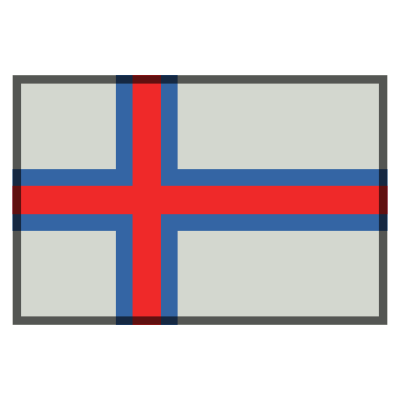 Flag faroe islands clipart
