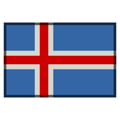Flag iceland clipart