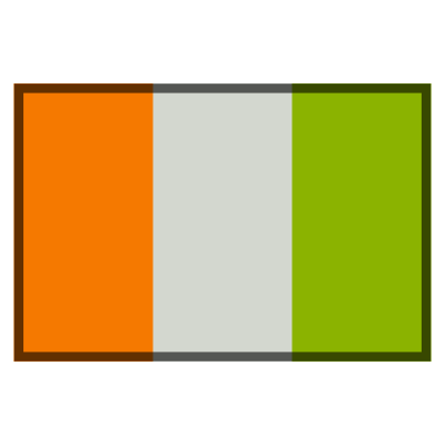 Flag ivory coast clipart