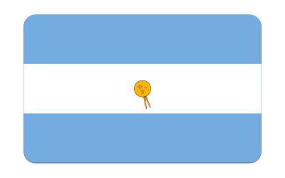 Flag of Argentina (bevelled) clipart