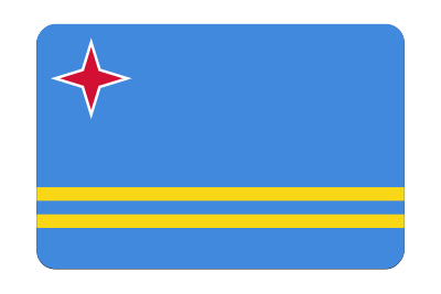 Flag of Aruba (bevelled) clipart