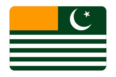 Flag of Azad Kashmir (bevelled) clipart