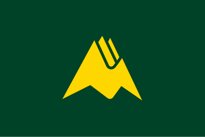 Flag of Biei, Hokkaido (green version) clipart