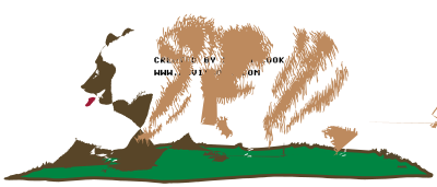 Flag of California - Bear and Plot clipart