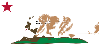 Flag of California - Bear, Plot and Star clipart