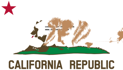Flag of California (Bear, Star, Plot, Title) clipart