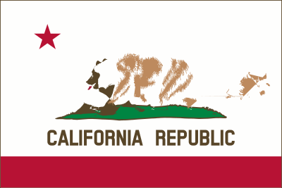 Flag of California (thin border) clipart