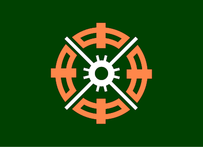 Flag of Churui, Hokkaido clipart