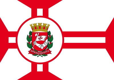 Flag of city Sao Paulo clipart