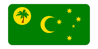 Flag of Cocos Island (bevelled) clipart