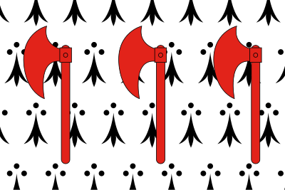Flag of Concarneau, France clipart