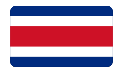 Flag of Costa Rica (bevelled) clipart
