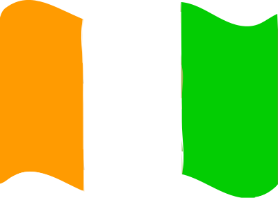 Flag of Cote dIvoire wave clipart